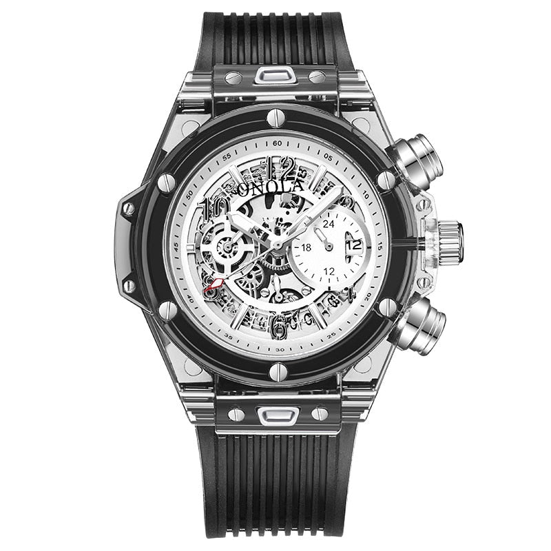 Branded Transparent Fashion Casual Quartz  Wrist Watch