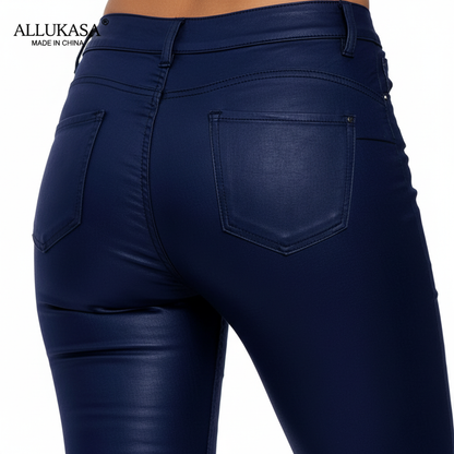 Hight-waisted leren broek - Emilia