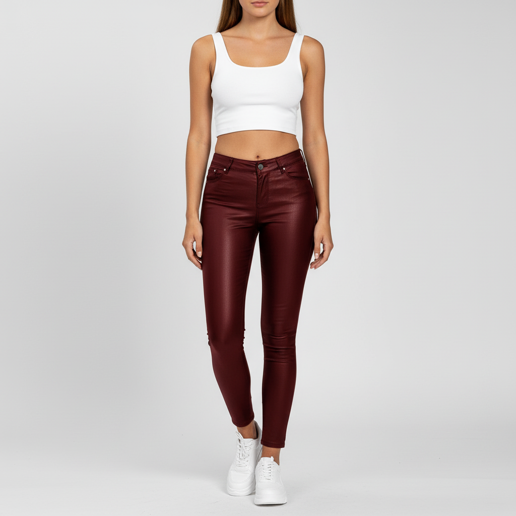 Hight-waisted leren broek - Emilia