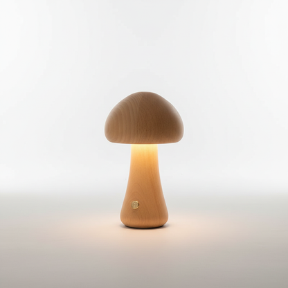 Houten paddenstoelnachtlamp - GlowMush