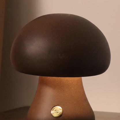 Houten paddenstoelnachtlamp - GlowMush