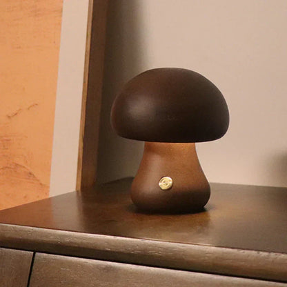 Houten paddenstoelnachtlamp - GlowMush