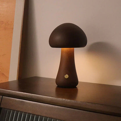 Houten paddenstoelnachtlamp - GlowMush