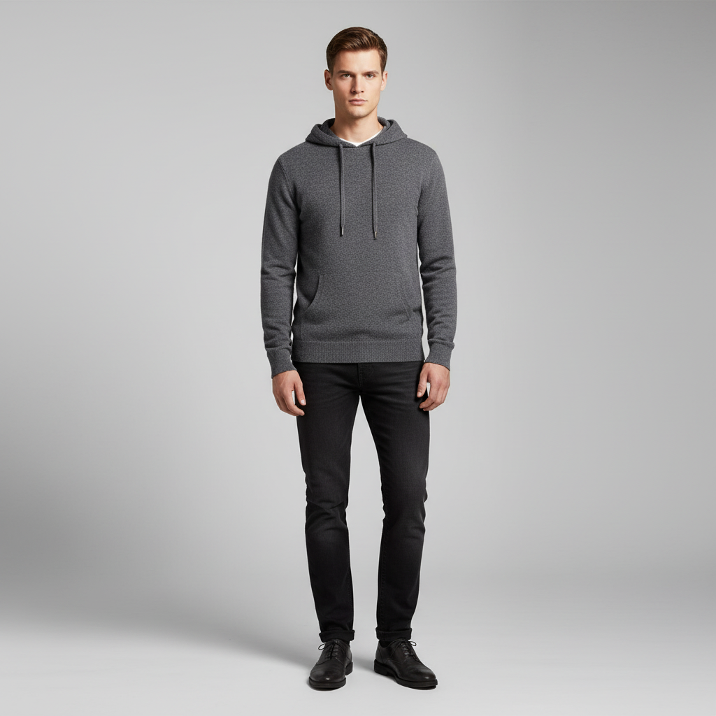 Merinowol hoodie - Finn