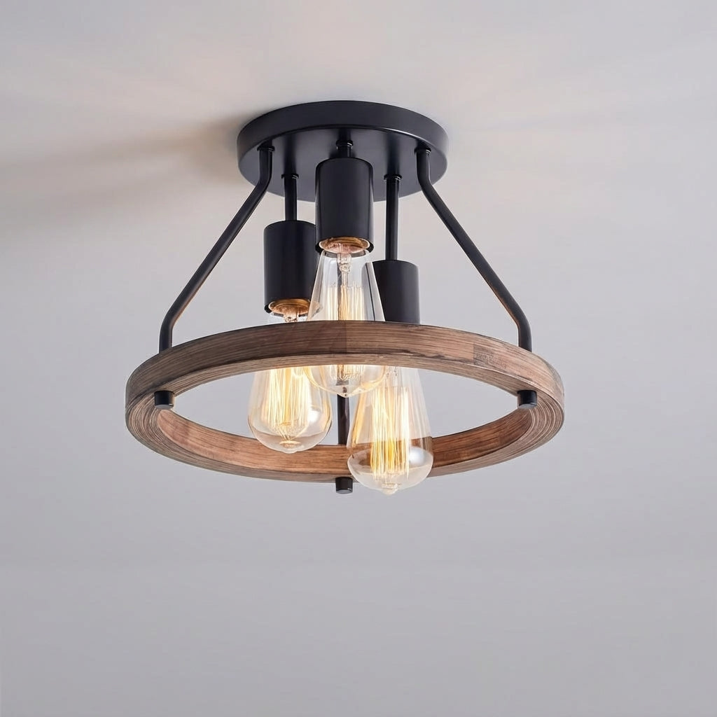 Industriële boerderij-plafondlamp – Hearthly