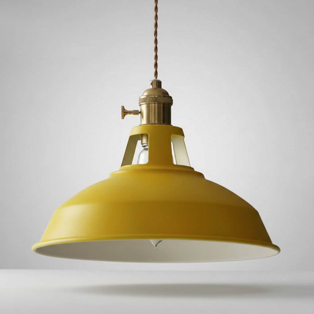 Industriële metalen hanglamp - IndustroGlow