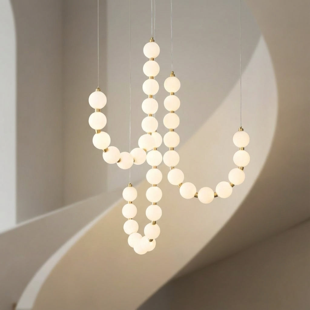 Kroonluchter met pendel in sieradenstijl – Pearluxe