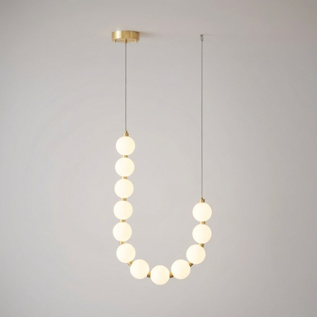 Kroonluchter met pendel in sieradenstijl – Pearluxe