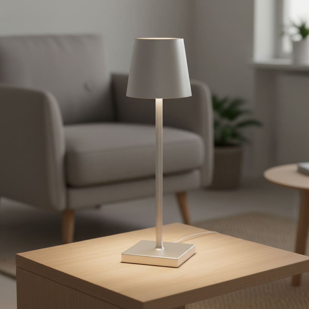 Draadloze aluminium tafellamp - Luminest
