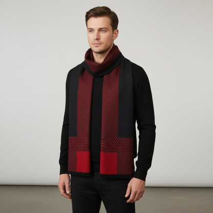 Geruit heren sjaal kasjmier mix - HeatLoom