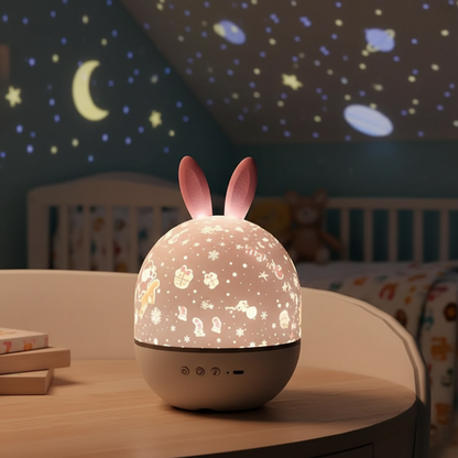 Kinderkamer sterrenprojector kunststof - Moonbunny