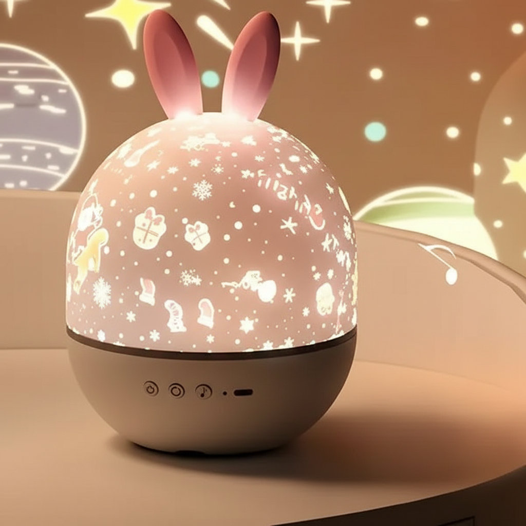 Kinderkamer sterrenprojector kunststof - Moonbunny