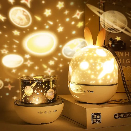 Kinderkamer sterrenprojector kunststof - Moonbunny