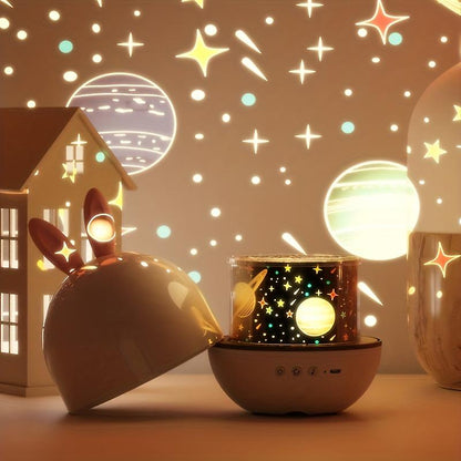 Kinderkamer sterrenprojector kunststof - Moonbunny