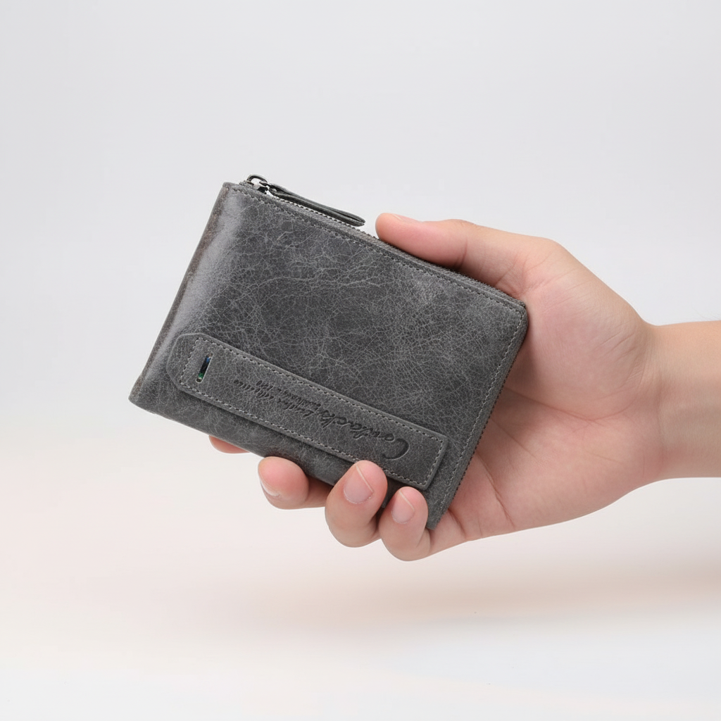 Korte leren portemonnee - StylishWallet