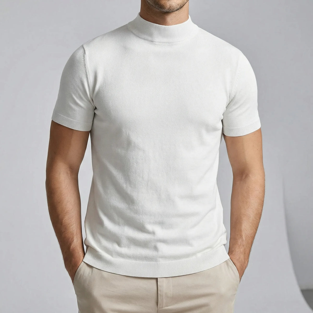 T-shirt met korte mouwen en col - Riccardo