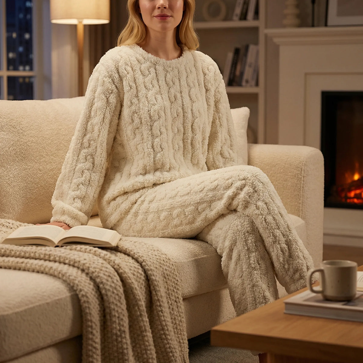 Zachte pyjama met lange mouwen - Kimberley