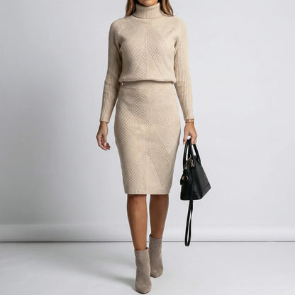 Midi-winterjurk met lange mouwen - Viktoria
