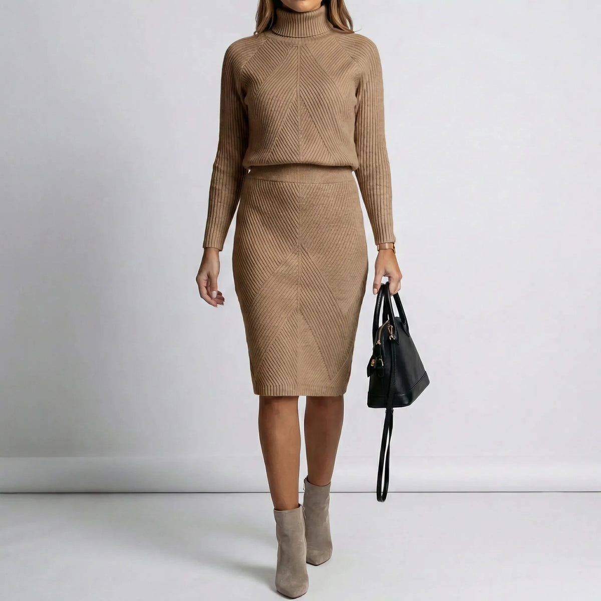 Midi-winterjurk met lange mouwen - Viktoria