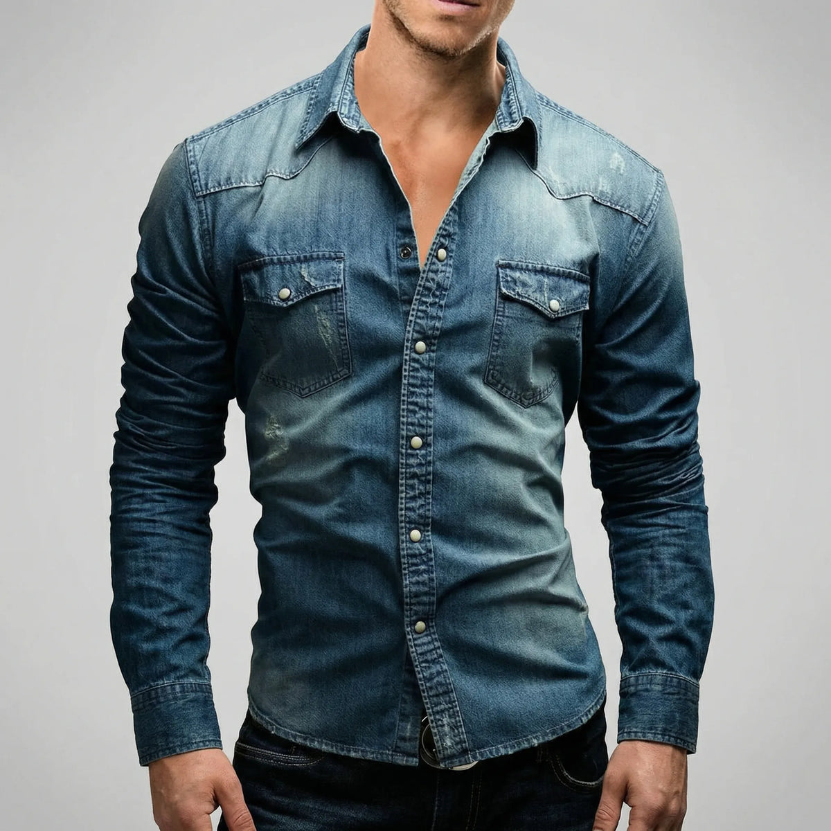 Overhemd met lange mouwen in casual pasvorm - Benno