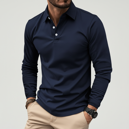 Langarm poloshirt - Vincent