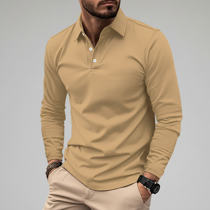 Langarm poloshirt - Vincent