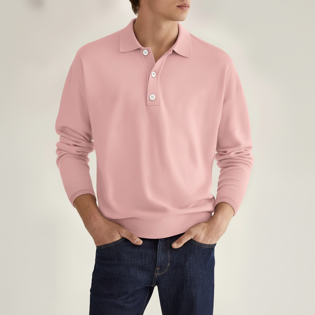 Langarm poloshirt - Vincent
