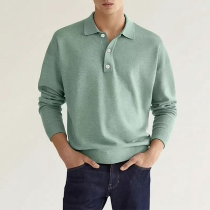 Langarm Poloshirt Voor Heren - Oskar