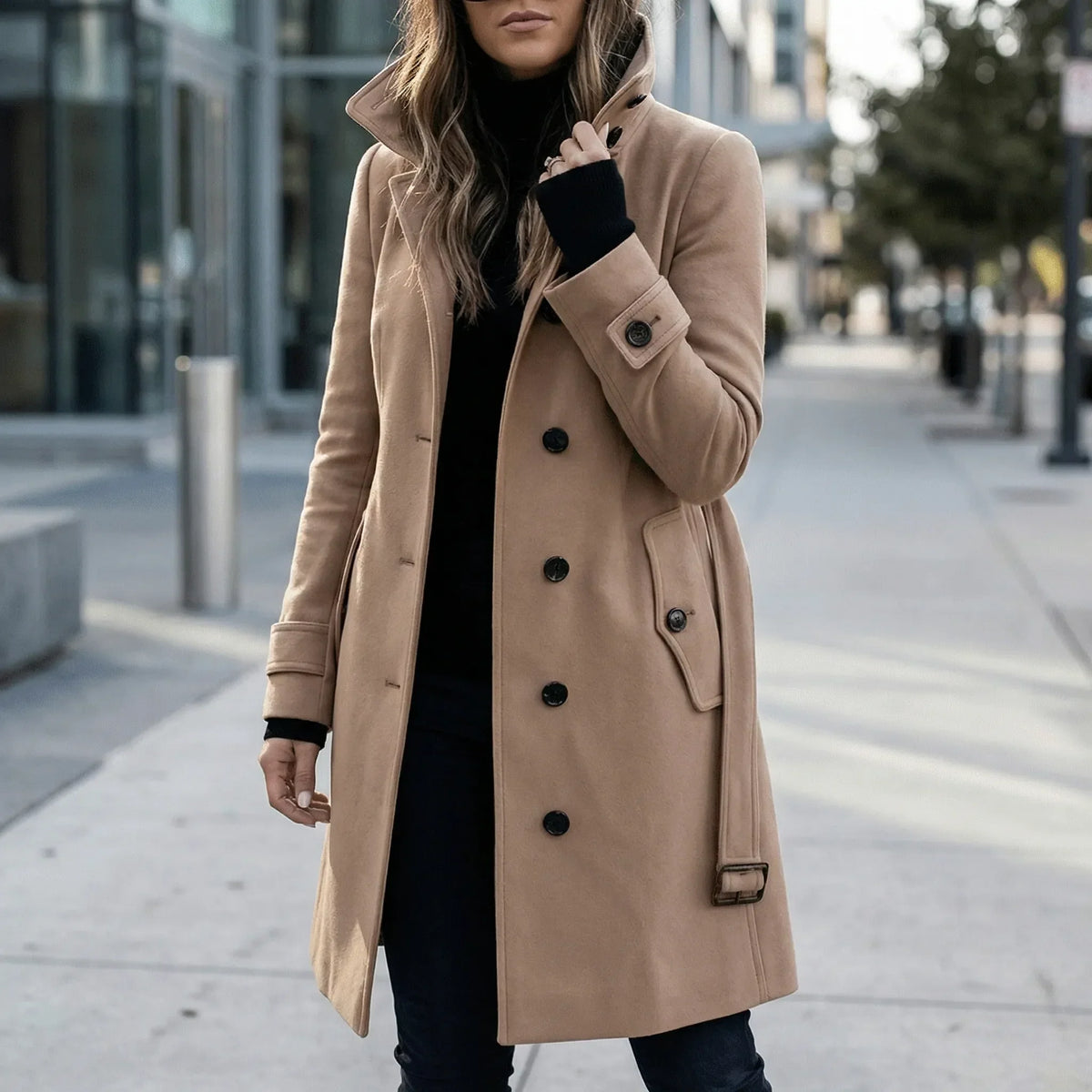 Lange getailleerde trenchcoat - Alicia