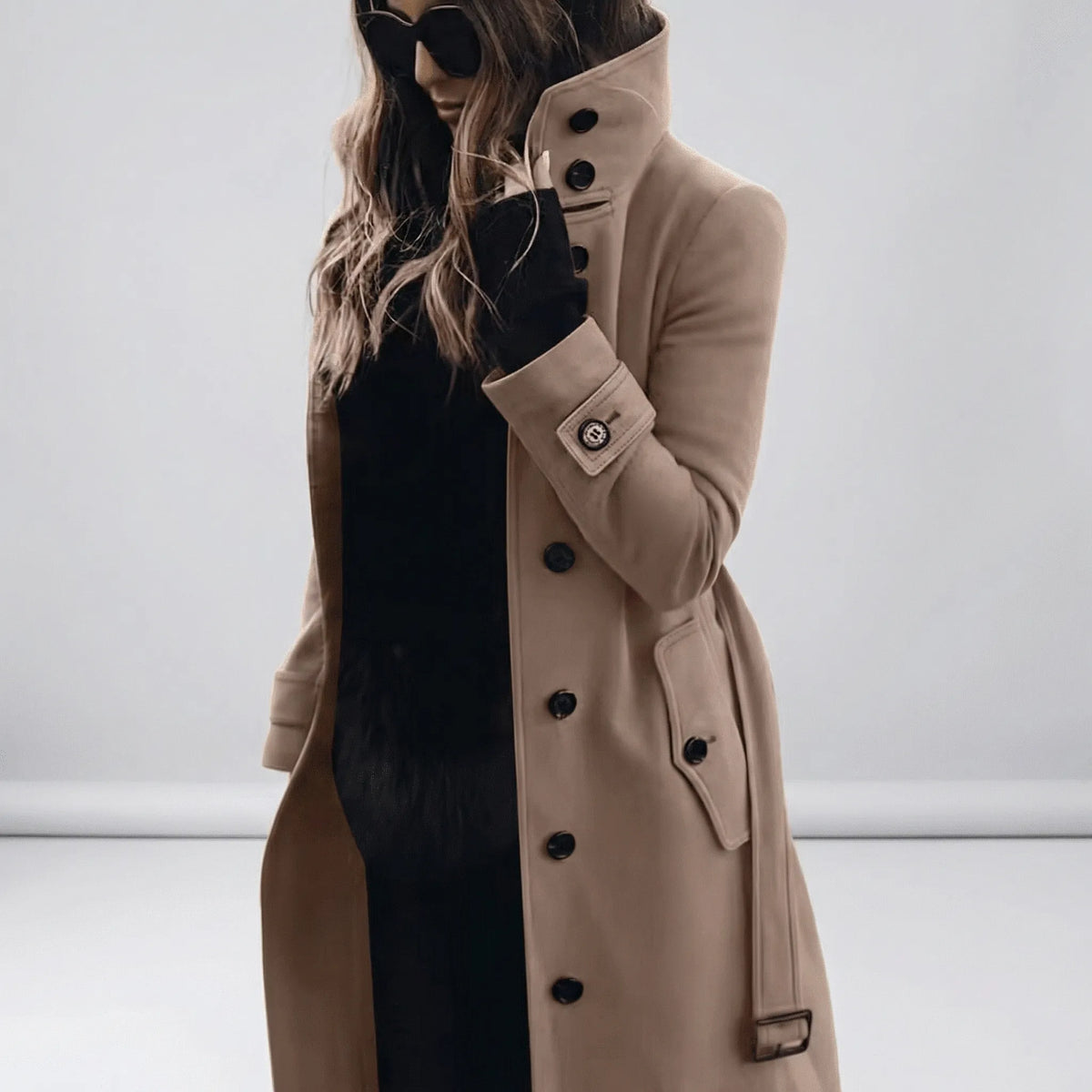 Lange getailleerde trenchcoat - Alicia