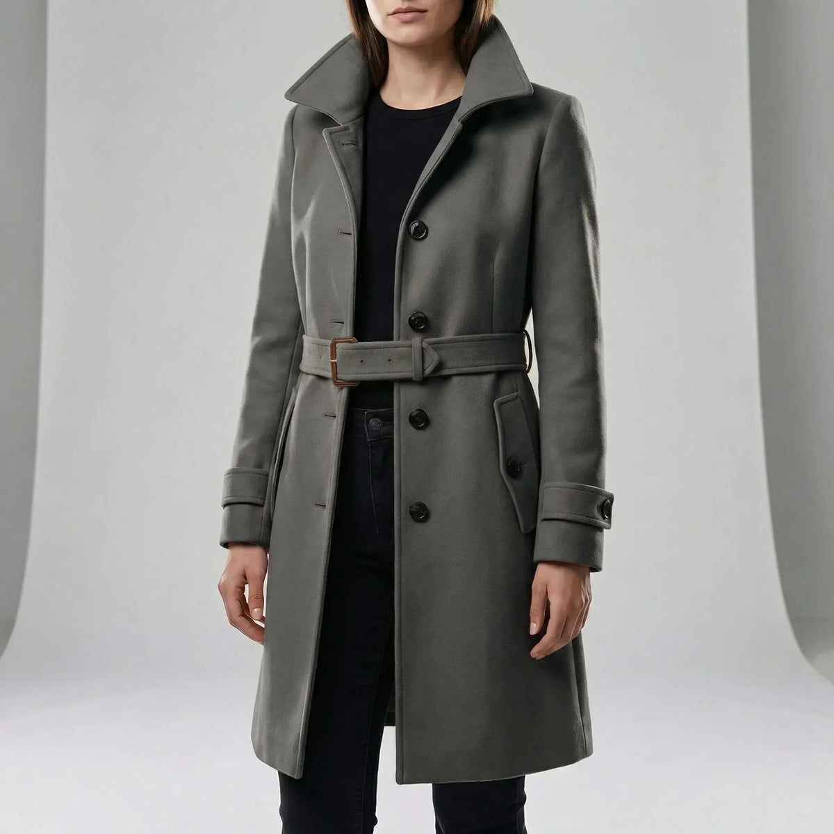 Lange getailleerde trenchcoat - Alicia