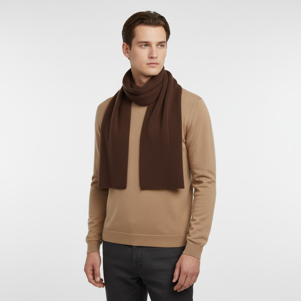 Lange gebreide unisex sjaal - CashmiLux