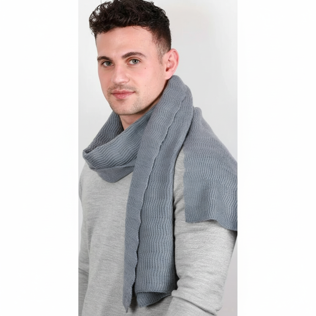 Lange gebreide unisex sjaal - CashmiLux