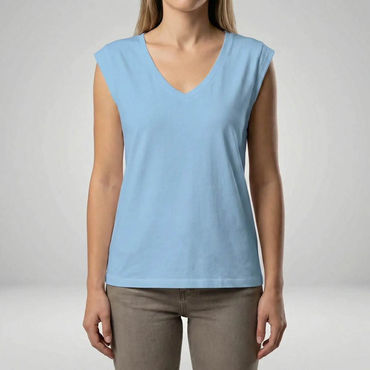 Losvallend T-shirt met V-hals - Nadine