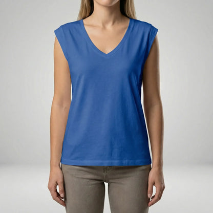 Losvallend T-shirt met V-hals - Nadine