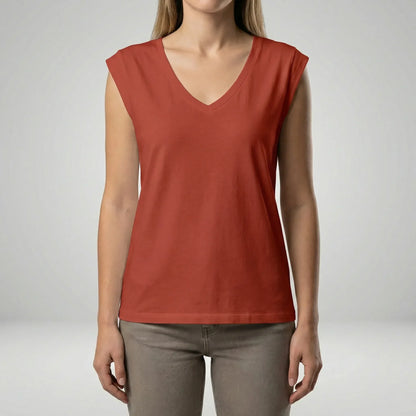 Losvallend T-shirt met V-hals - Nadine