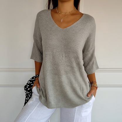 Luchtig V-hals Top - Sapphira