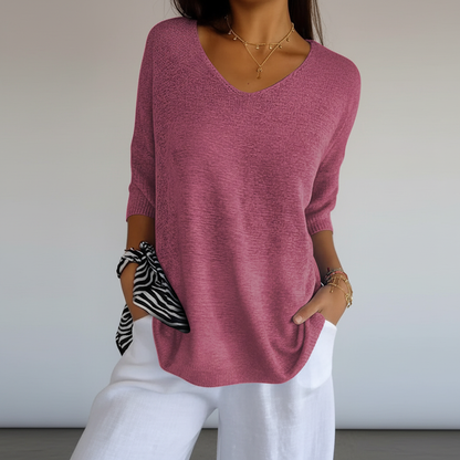 Luchtig V-hals Top - Sapphira