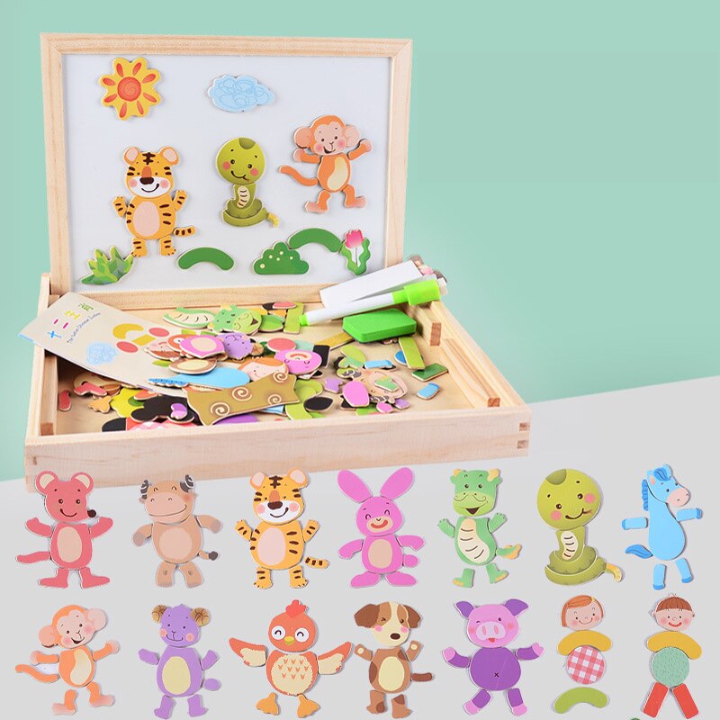 KreativBox magnetspel – leerplezier met puzzel & tekenbord