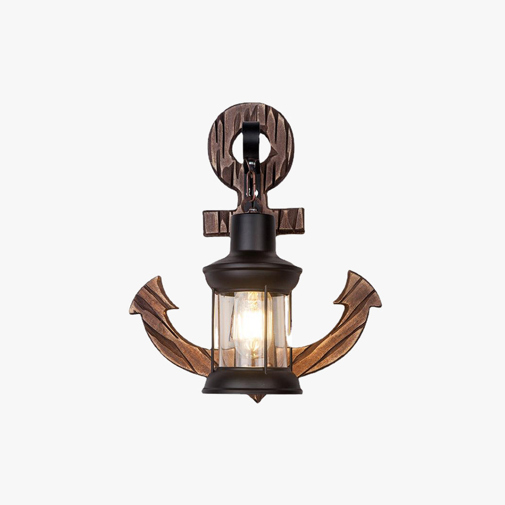 Houten Anker LED Wandlamp – Nautica