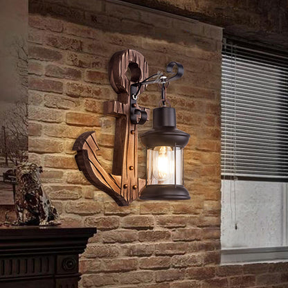 Houten Anker LED Wandlamp – Nautica