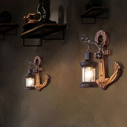 Houten Anker LED Wandlamp – Nautica