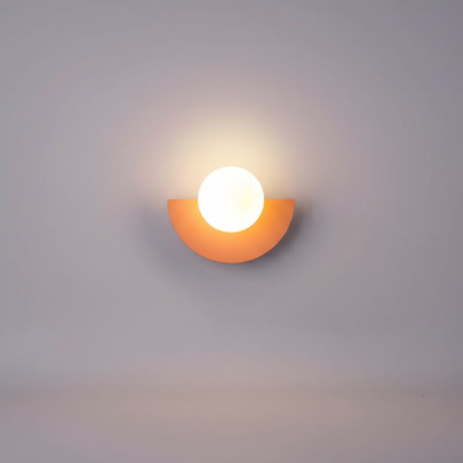 Metalen halvemaanwandlamp - HalbGlow