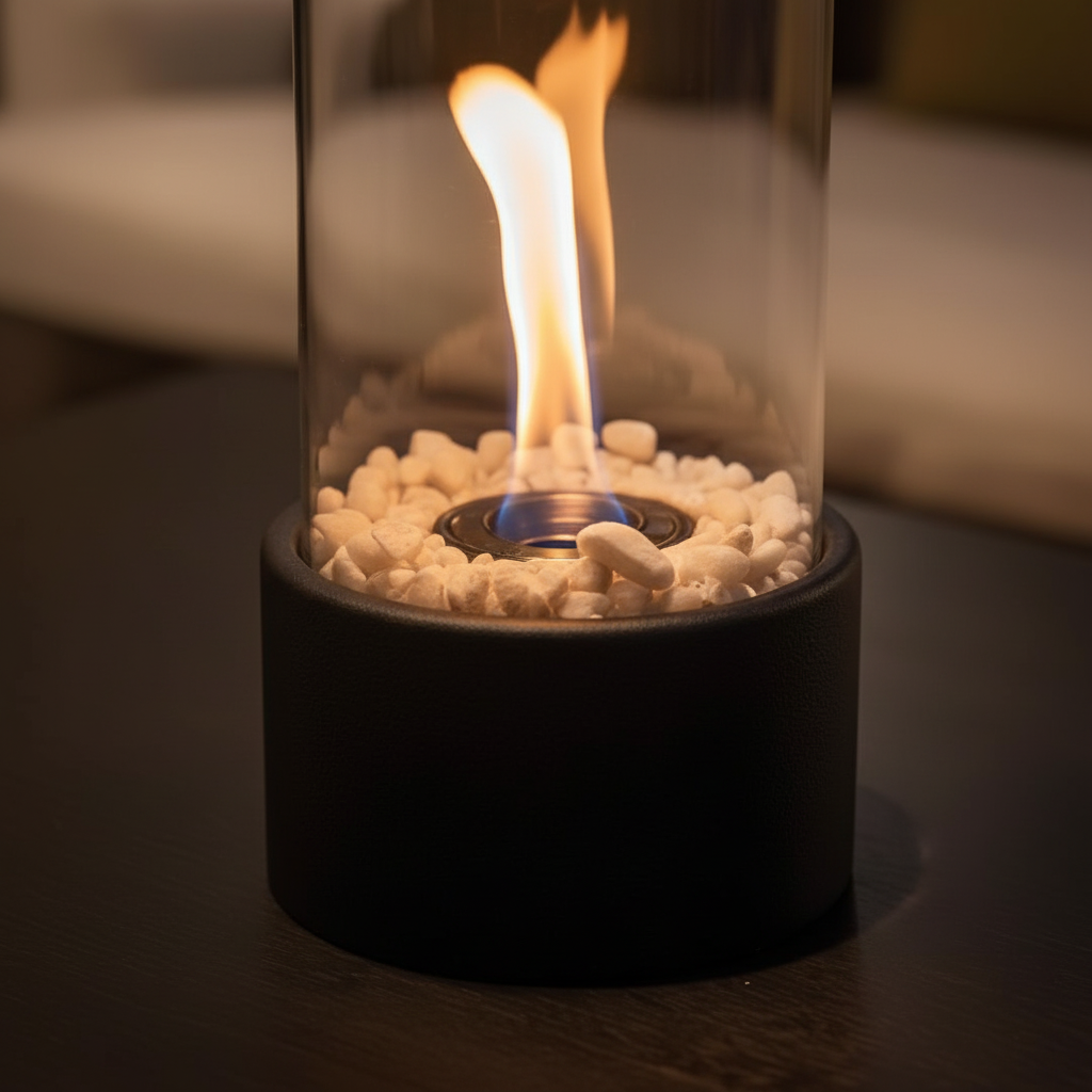 Decoratieve lantaarn met metalen basis - HearthLume