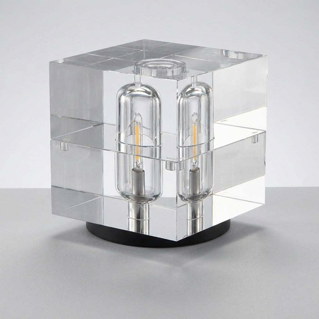 Moderne kubus-tafellamp – Crystalix
