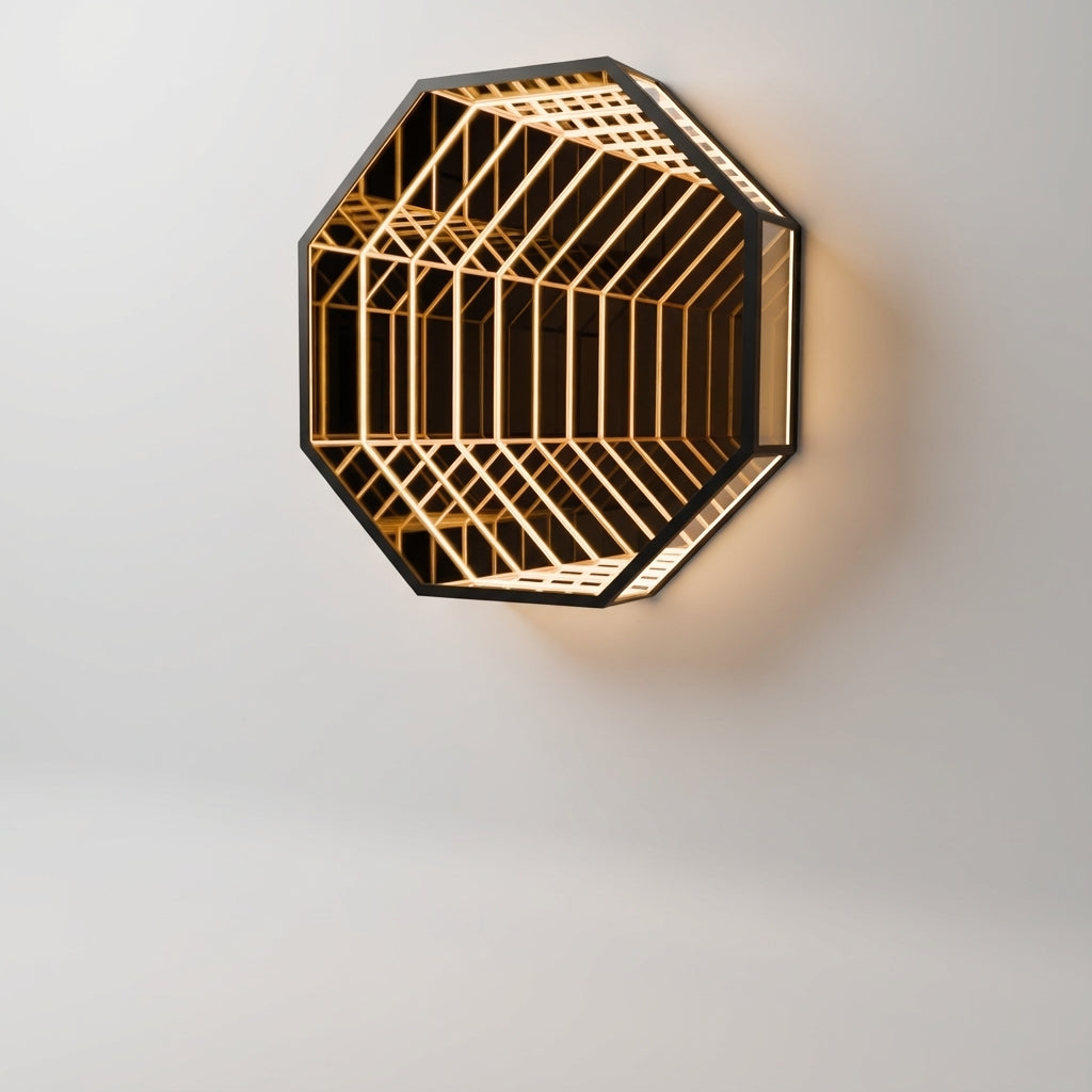 Moderne zeskantige wandlamp – Hexalume
