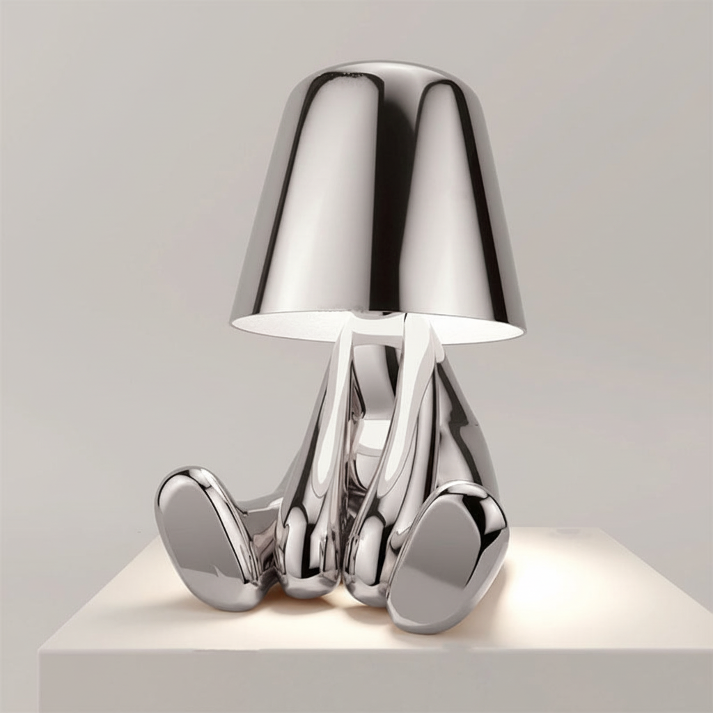 Moderne tafellamp met metalen afwerking - AuraBuddy