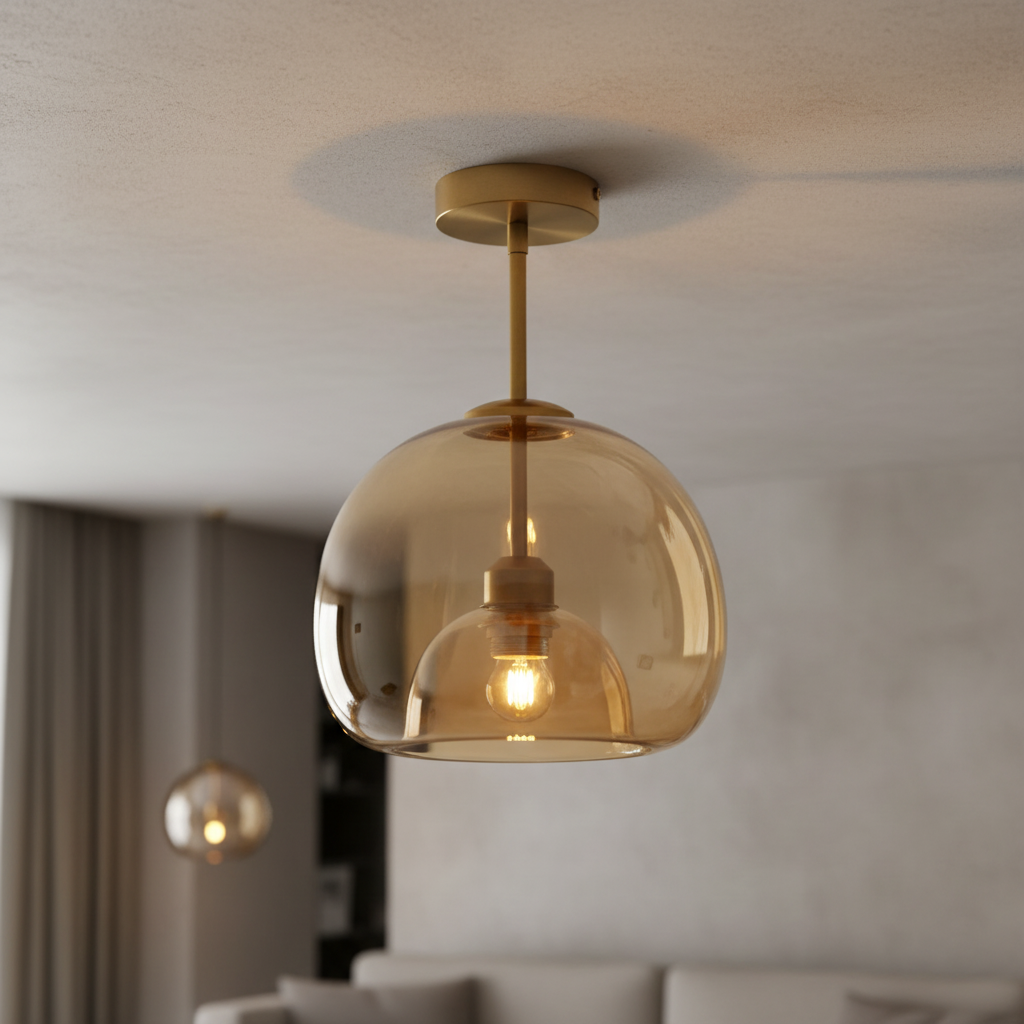 Moderne goudzwarte designlamp - Aurelight