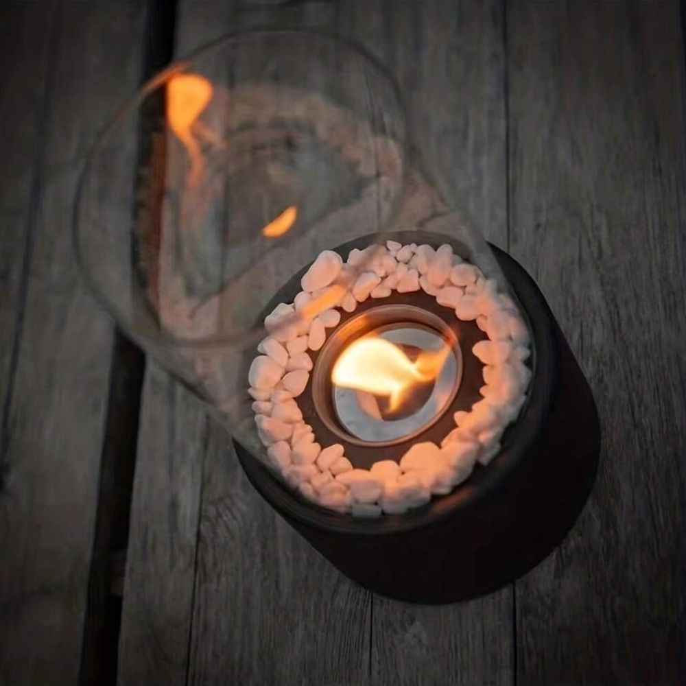 Klassieke Olie Lamp met Open Vlam - Lumora