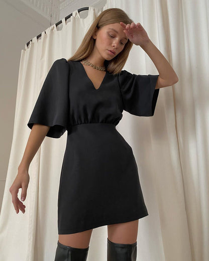 Women Satin Backless Dress